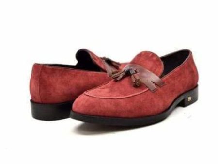 British Walkers Space Men s Burgundy Leather Loafers Online Sale