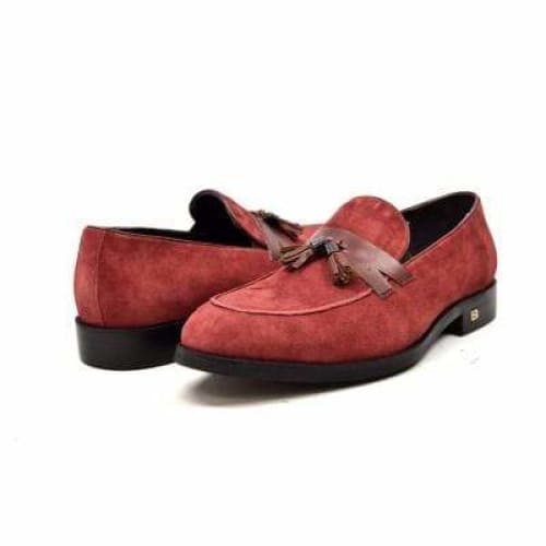 British Walkers Space Men s Burgundy Leather Loafers Online Sale