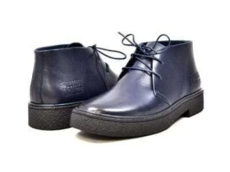 British Walkers Playboy Men s Navy Blue Leather Hot on Sale