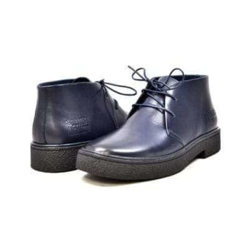 British Walkers Playboy Men s Navy Blue Leather Hot on Sale