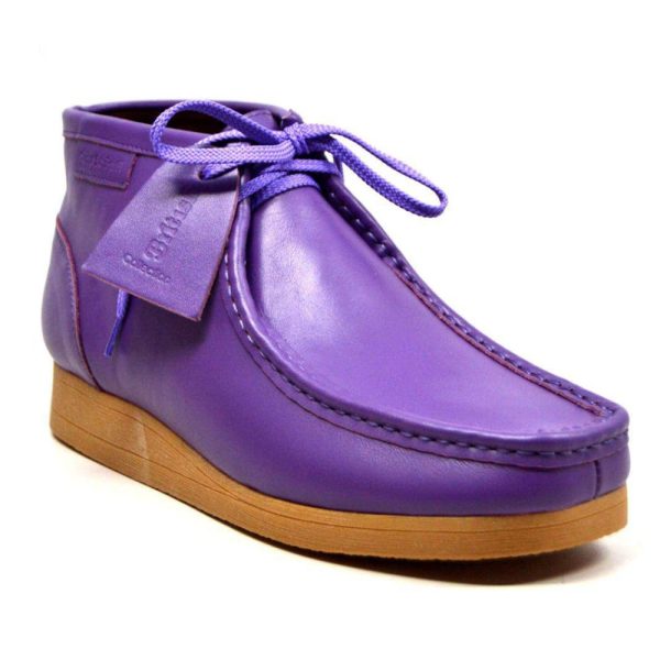 British Walkers New Castle 2 Wallabee Boots Men s Purple Leather Discount