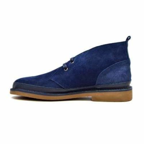 British Walkers Cambridge Desert Boots Men s Navy Blue Leather and Suede on Sale