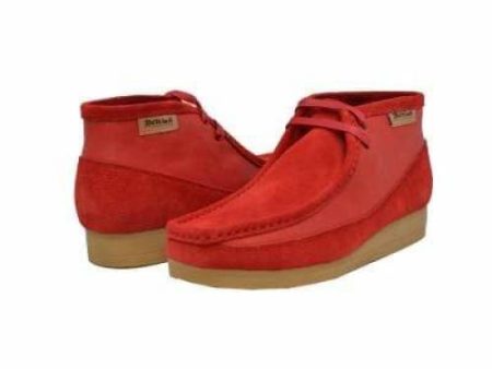 British Walkers New Castle Wallabee Boots Men s Red Suede and Leather Online