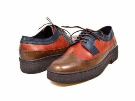 British Walkers Wingtips Men s Olive Burgundy Navy Leather Oxfords Cheap