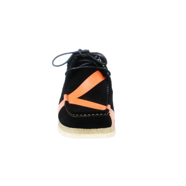 British Walkers Men s Wallabee Low Top Men s Black and Orange Striped Suede Online Sale