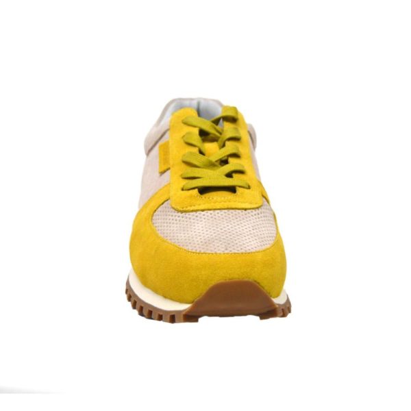 British Walkers Surrey Men s Yellow and Beige Leather and Suede Sneakers Cheap