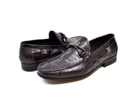 British Walkers Leon Men s Black Leather Loafers Online Hot Sale