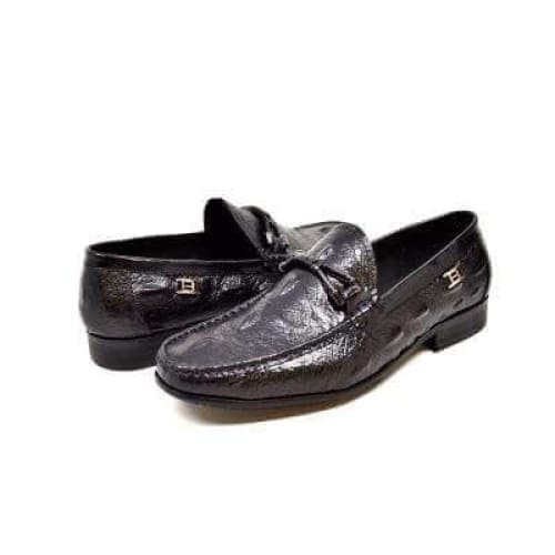 British Walkers Leon Men s Black Leather Loafers Online Hot Sale