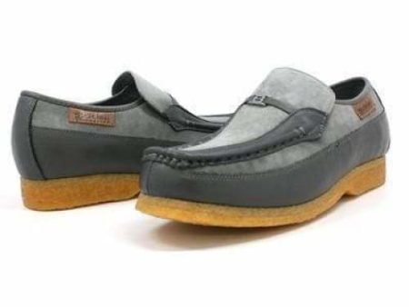 British Walkers Power Men s Grey Suede Old School Slip On Supply