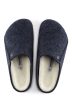 Birkenstock Zermatt Shearling Dark Blue Wool Felt Slippers 1017535 Sale