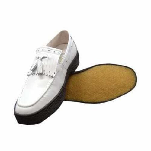 British Walkers Playboy Cruise Men s White Leather Slip On on Sale