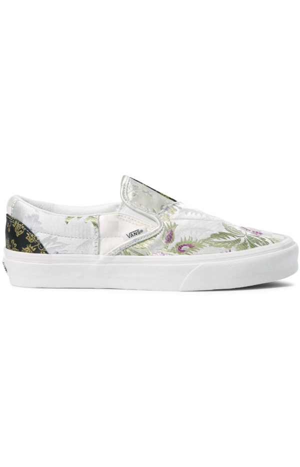 (JMH8L8) Brocade Classic Slip-On Shoes - Patchwork True White For Sale