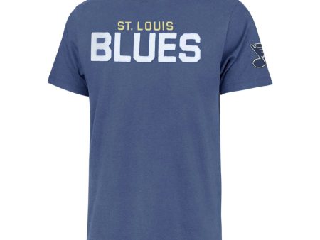 ST. LOUIS BLUES ’47 MENS WORD FIELDHOUSE T-SHIRT - BLUE Fashion