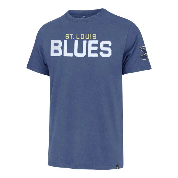 ST. LOUIS BLUES ’47 MENS WORD FIELDHOUSE T-SHIRT - BLUE Fashion