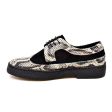 British Walkers Playboy Originals Wingtip Oxford Men s Black Suede & Python Leather Low Cut Online Sale