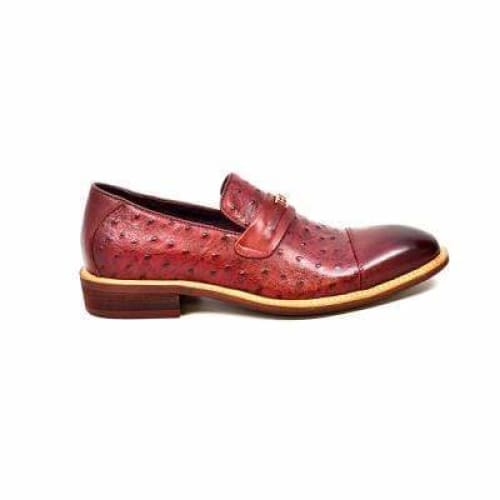 British Walkers Dolche Men s Burgundy Red Leather Loafers Cheap