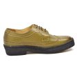 British Walkers Playboy Originals Wingtip Low Cut Men s Olive Leather Oxfords For Cheap