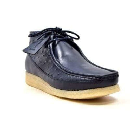 British Walkers Walker 100 Wallabee Boots Men s Navy Blue Ostrich Leather on Sale