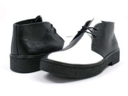 British Walkers Playboy Men s Black White Leather Online