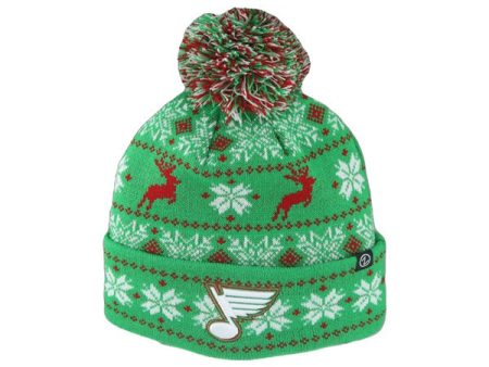 ST. LOUIS BLUES HOLIDAY KNIT HAT - GREEN Online now