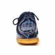 British Walkers Crown Croc Men s Navy Blue Crocodile Leather and Suede Lace Up Crepe Soles Fashion