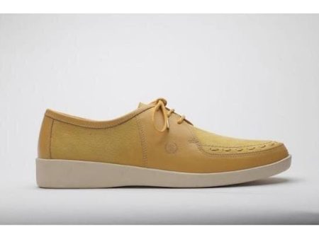 Johnny Famous Bally Style Midtown Men s Yellow Leather Low Tops Fashion