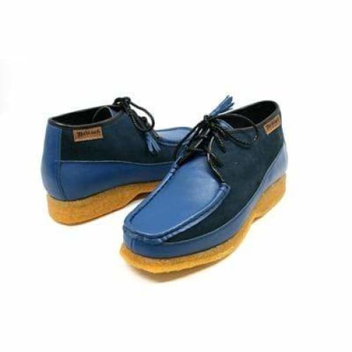 British Walkers Knicks Men s Light Blue Suede and Navy Leather For Cheap