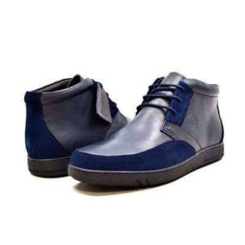 British Walkers Birmingham Bally Style Men s Navy Blue Leather High Tops Online Hot Sale