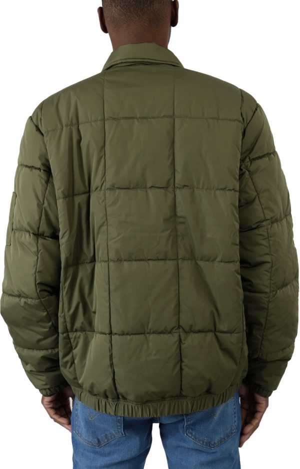 (TJE07ML) Eisenhower Puffer Jacket - Military Green For Discount