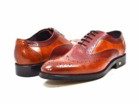 British Walkers Adam Men s Burgundy and Cognac Leather Loafers For Cheap