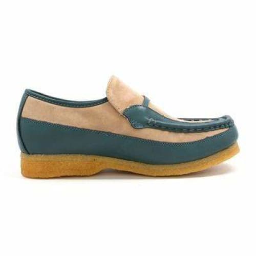 British Walkers Power Men s Tan and Blue Suede Crepe Sole Slip Ons Online now