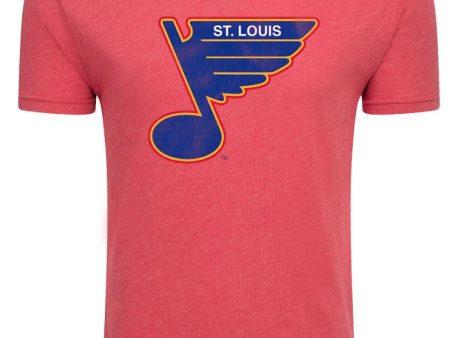 ST. LOUIS BLUES SPORTIQE RETRO COMFY TEE - RED For Cheap