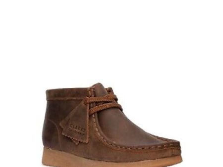 Clarks Originals Wallabee Boots Kids Beeswax Brown Leather 26168134 Supply