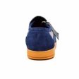 British Walkers Norwich Bally Style Men s Navy Blue Suede and Leather Slip Ons on Sale