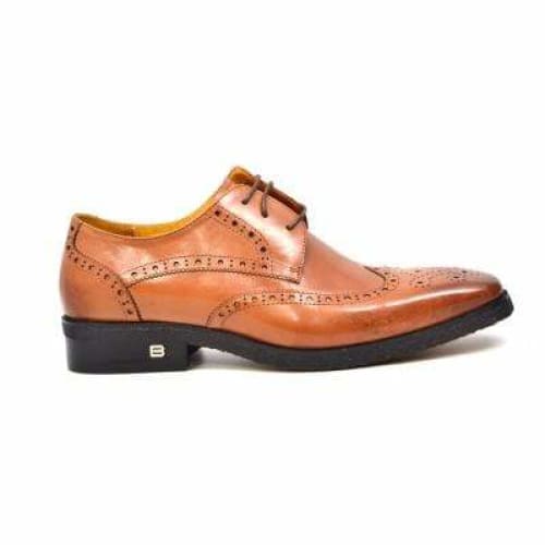 British Walkers Charles Men s Cognac Leather Wing Tips Hot on Sale