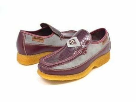 British Walkers Power Men s Burgundy and Gray Snake Skin Leather Discount