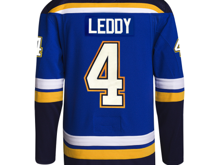 ST. LOUIS BLUES ADIDAS AUTHENTIC PRO-STITCH LEDDY #4 HOME JERSEY - BLUE Online Hot Sale