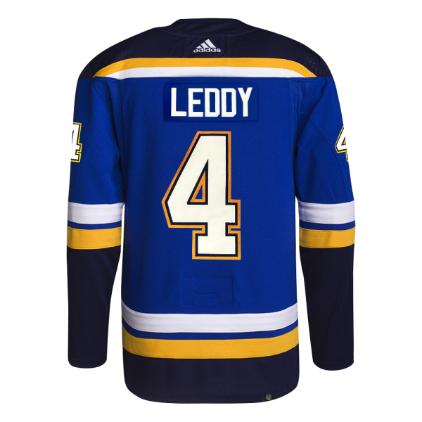 ST. LOUIS BLUES ADIDAS AUTHENTIC PRO-STITCH LEDDY #4 HOME JERSEY - BLUE Online Hot Sale