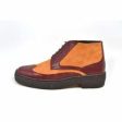 British Walkers Wingtip Men s Two Tone Burgundy and Rust Leather on Sale