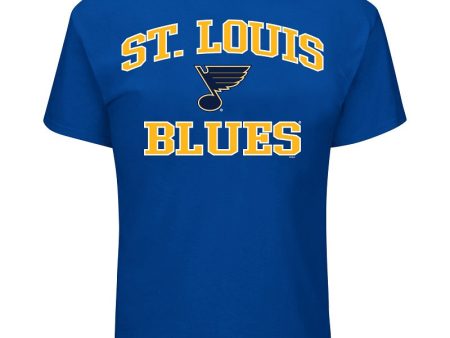 ST. LOUIS BLUES HEART N  SOUL T-SHIRT - ROYAL Online now