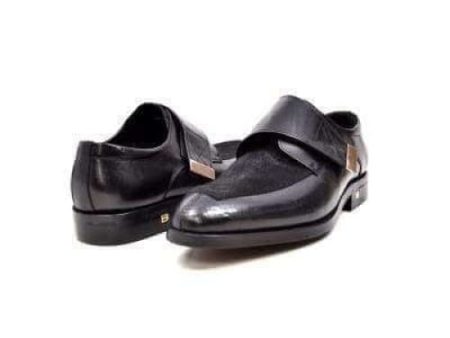 British Walkers Master Men s Black Leather Velcro Loafers For Discount