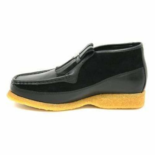 British Walkers Apollo Men s Black Leather and Suede Crepe Sole Slip On Boots Supply