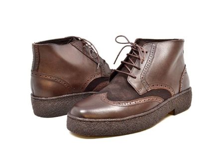 British Walkers Wingtips Limited Edition Men s Leather & Suede Boots Hot on Sale