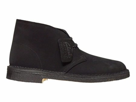 Clarks Originals Desert Boots Men s Black Suede 26155480 Online Sale