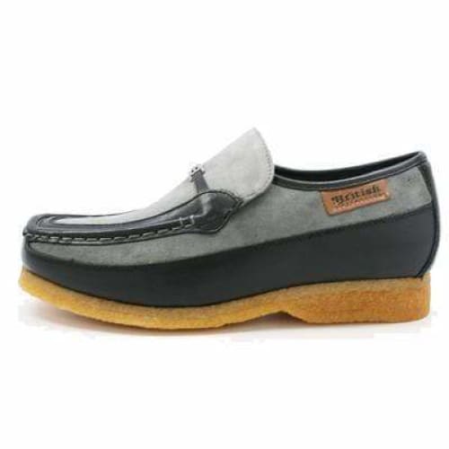 British Walkers Power Men s Grey and Black Suede Old School Slip On Online now