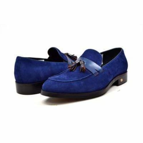 British Walkers Space Men s Navy Blue Suede and Leather Sophisticated Crepe Sole Loafers Online Hot Sale