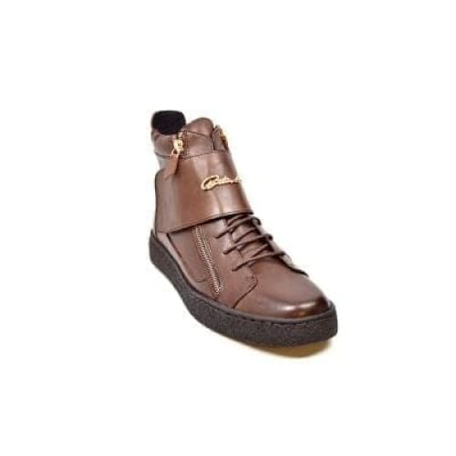 British Walkers Empire Men s Brown Leather Crepe Sole High Tops Online Sale