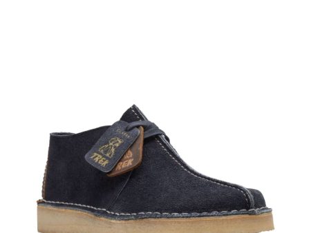 Clarks Originals Desert Trek Men s Ink Dark Blue Hairy Suede 26168859 on Sale