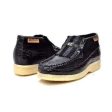 British Walkers Apollo Crocs Men s Black Crocodile Leather and Suede Online Sale