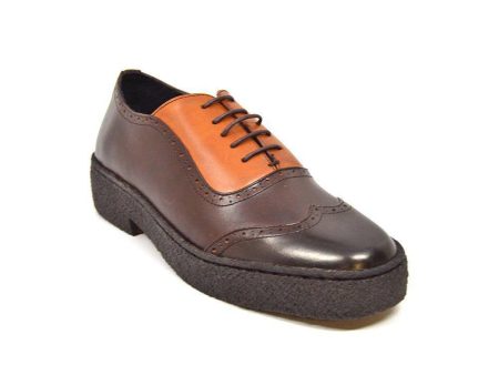 British Walkers Playboy Original Wingtips Men s Brown and Rust Leather Low Cut Oxfords For Cheap